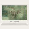 Stewardson, Illinois map print, the full design