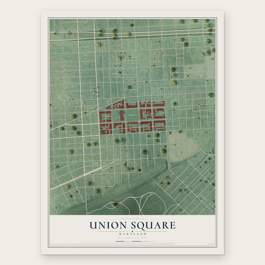 Union Square, Maryland map print, the full design
