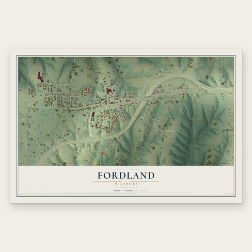 Fordland, Missouri map print, the full design