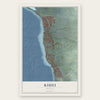 Kihei, Hawaii map print, the full design