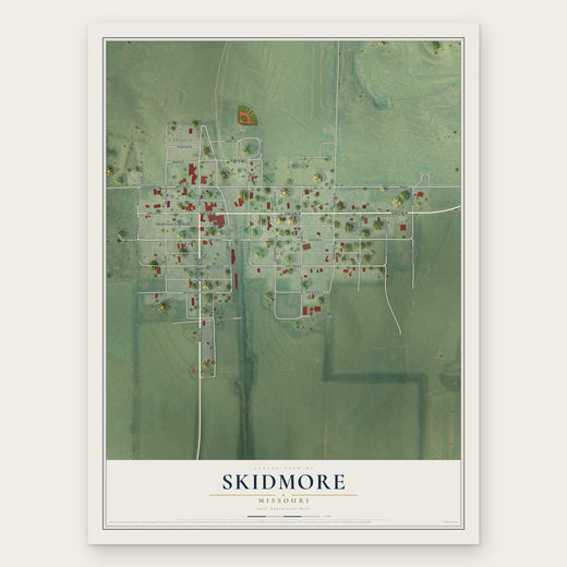 Skidmore, Missouri map print, the full design