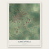 Greenville, Illinois map print, the full design