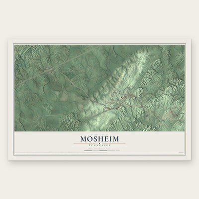 Mosheim, Tennessee map print, the full design