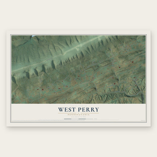 West Perry, Pennsylvania map print, the full design