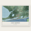 Gulf Shores, Alabama map print, the full design