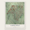 Garden Hills, Georgia map print, the full design