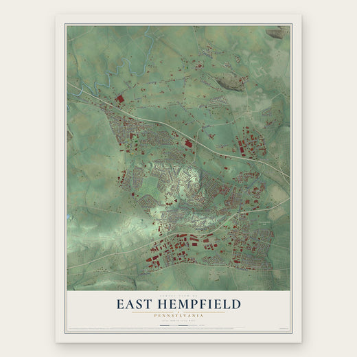 East Hempfield, Pennsylvania map print, the full design