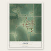Odin, Minnesota map print, the full design
