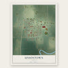 Uniontown, Kansas map print, the full design
