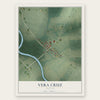 Vera Cruz, Indiana map print, the full design