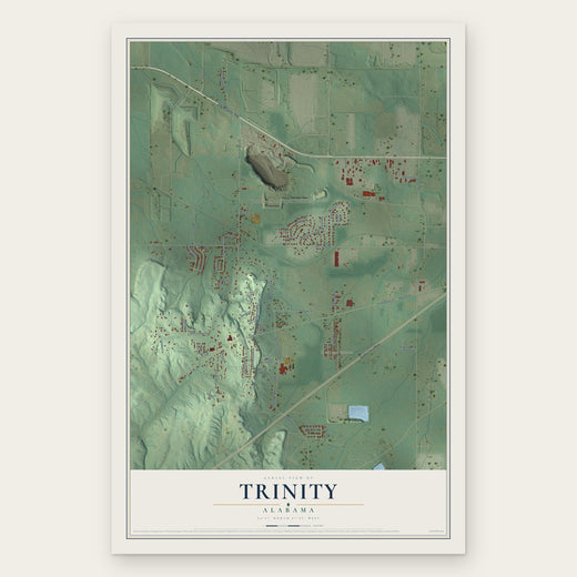 Trinity, Alabama map print, the full design