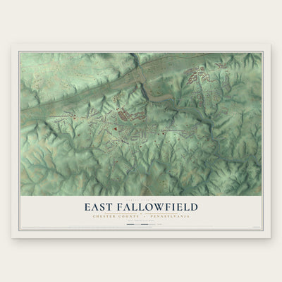East Fallowfield, Chester County, Pennsylvania map print, the full design
