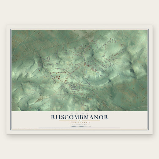 Ruscombmanor, Pennsylvania map print, the full design