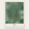 Ulen, Indiana map print, the full design