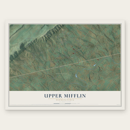 Upper Mifflin, Pennsylvania map print, the full design