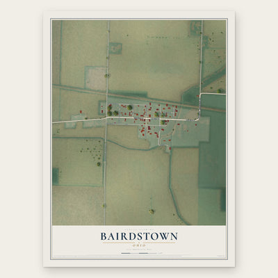 Bairdstown, Ohio map print, the full design