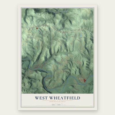 West Wheatfield, Pennsylvania map print, the full design