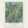 Steiner Ranch, Texas map print, the full design