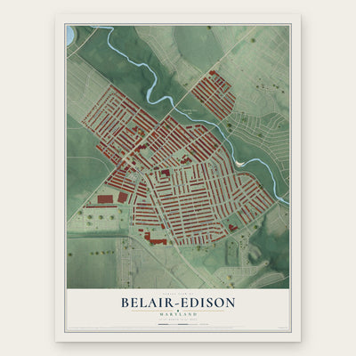 Belair-Edison, Maryland map print, the full design