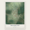 Broadwater, Nebraska map print, the full design