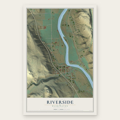 Riverside, Washington map print, the full design