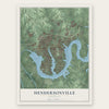 Hendersonville, Tennessee map print, the full design