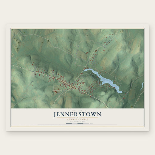Jennerstown, Pennsylvania map print, the full design