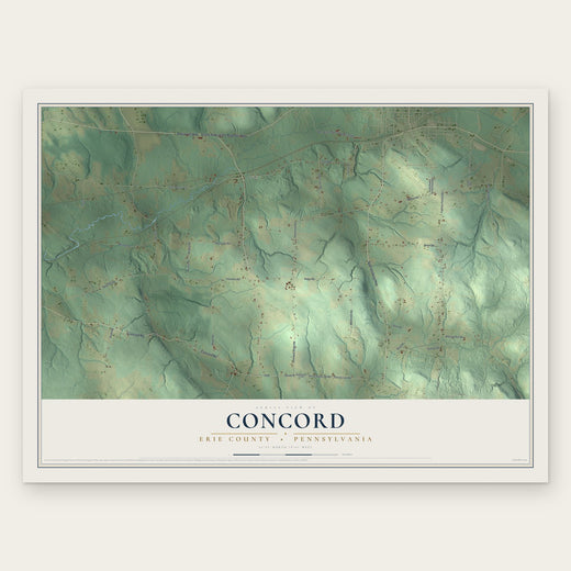 Concord, Erie County, Pennsylvania map print, the full design