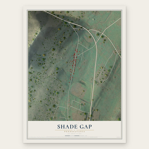 Shade Gap, Pennsylvania map print, the full design