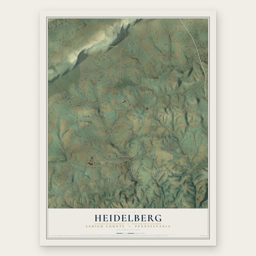 Heidelberg, Lehigh County, Pennsylvania map print, the full design