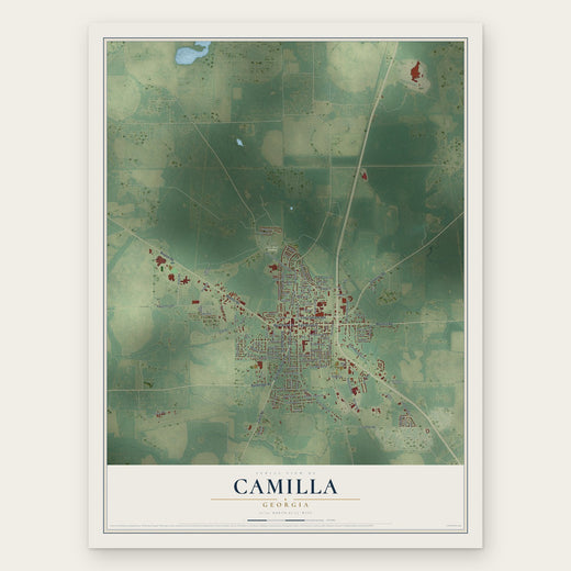 Camilla, Georgia map print, the full design