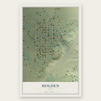 Holden, Utah map print, the full design