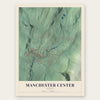 Manchester Center, Vermont map print, the full design