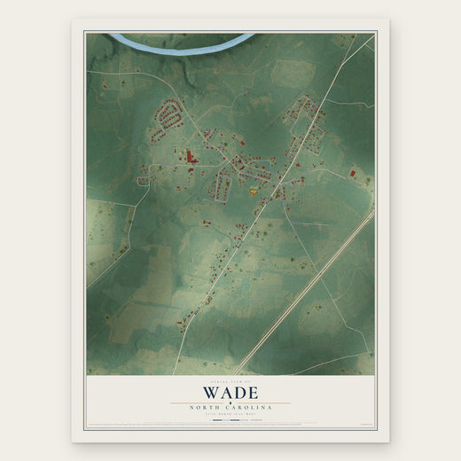 Wade, North Carolina map print, the full design