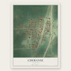 Chebanse, Illinois map print, the full design
