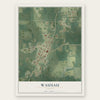 Wausau, Florida map print, the full design