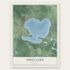 Shell Lake, Wisconsin map print, the full design