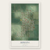 Juniata, Nebraska map print, the full design