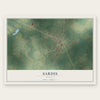 Sardis, Georgia map print, the full design