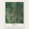 Felton, Delaware map print, the full design