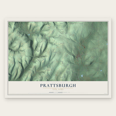 Prattsburgh, New York map print, the full design