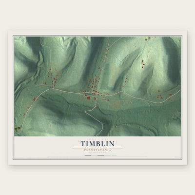 Timblin, Pennsylvania map print, the full design
