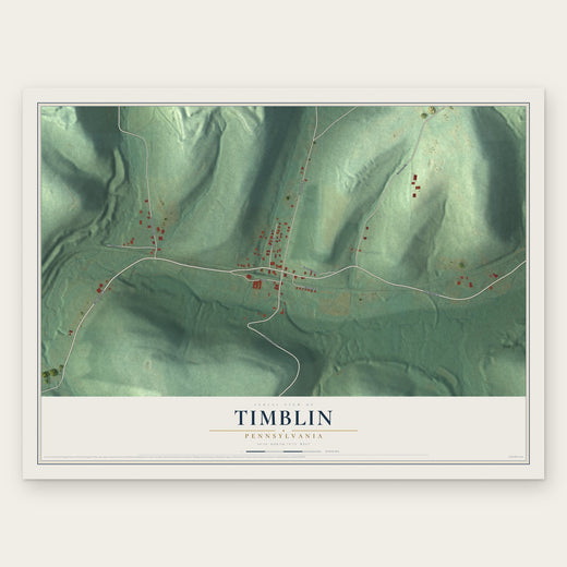Timblin, Pennsylvania map print, the full design