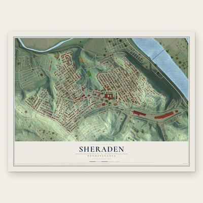 Sheraden, Pennsylvania map print, the full design