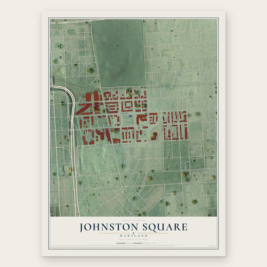 Johnston Square, Maryland map print, the full design