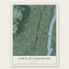 Town of Saugerties, New York map print, the full design