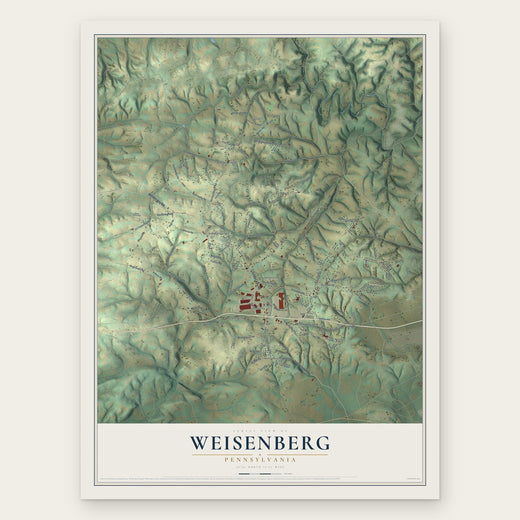 Weisenberg, Pennsylvania map print, the full design