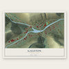 Galeton, Pennsylvania map print, the full design