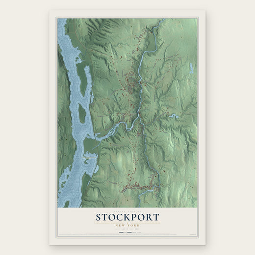 Stockport, New York map print, the full design
