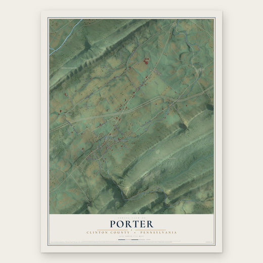 Porter, Clinton County, Pennsylvania map print, the full design